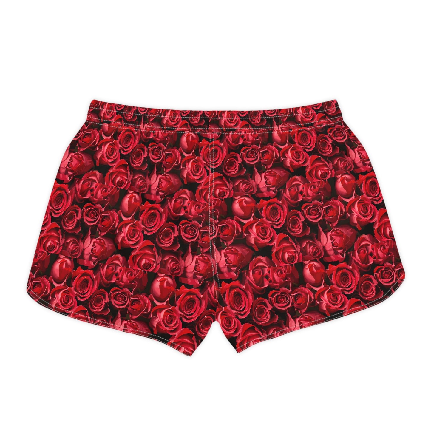 Activewear. Women’s designer shorts with rose art print (Limited Edition TheFamous Studio Camouflage Series