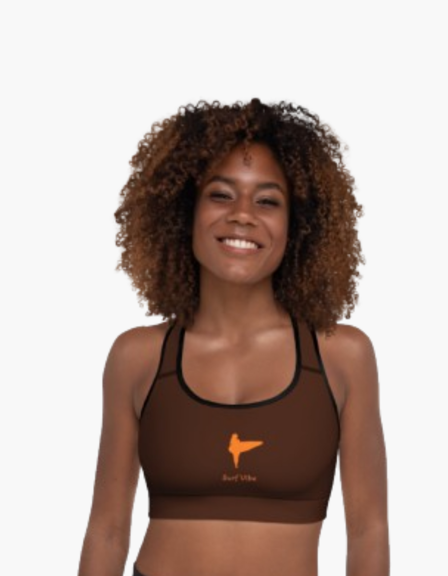 Sports Bra Surf Brown & Orange | Limited Edition TheFamous Studio