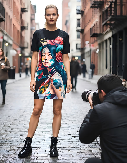 Streetwear designer Dress 'The Art of Tattoos' | Limited Edition TheFamous Studio