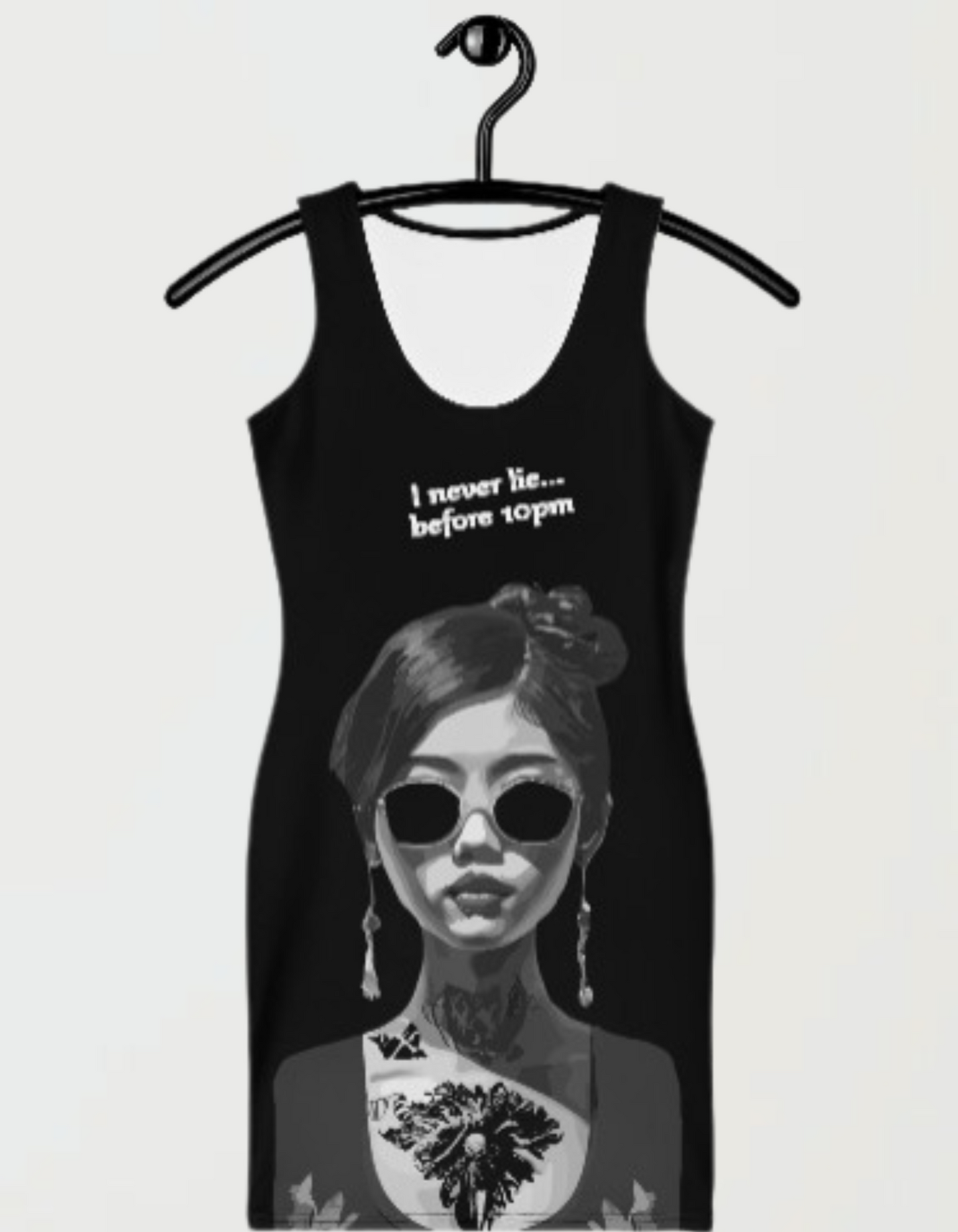 Designer Dress 'Never Lie Before 10 PM' | Limited Edition TheFamous Studio