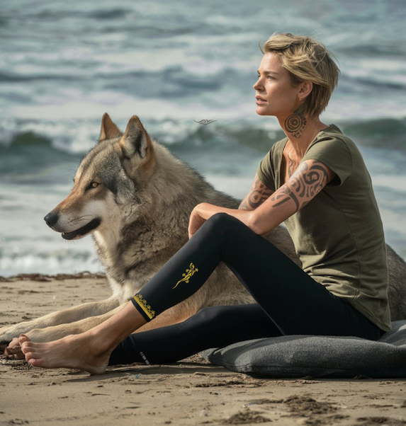 Luxury Leggings Black Lemon | Limited Edition TheFamous Studio