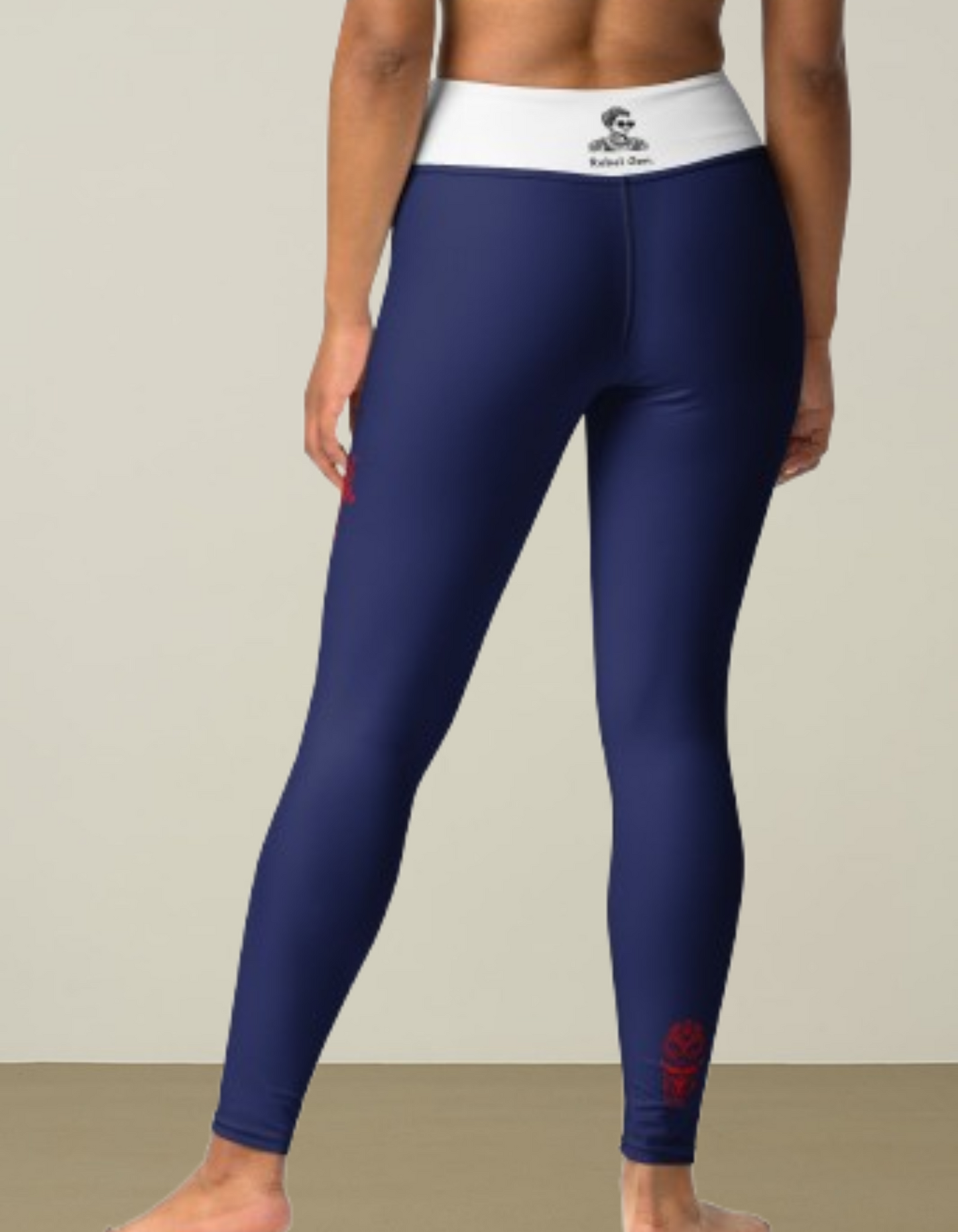 Yoga Leggings Outfit - French Indigo & White | Limited Edition TheFamous Studio