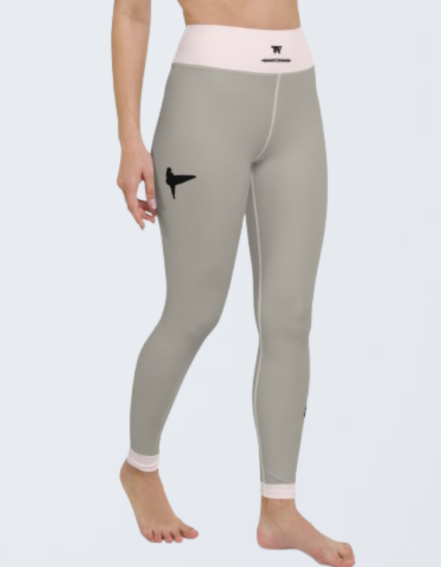 Surf Spirit Khaki & Pink Leggings | Limited Edition TheFamous Studio