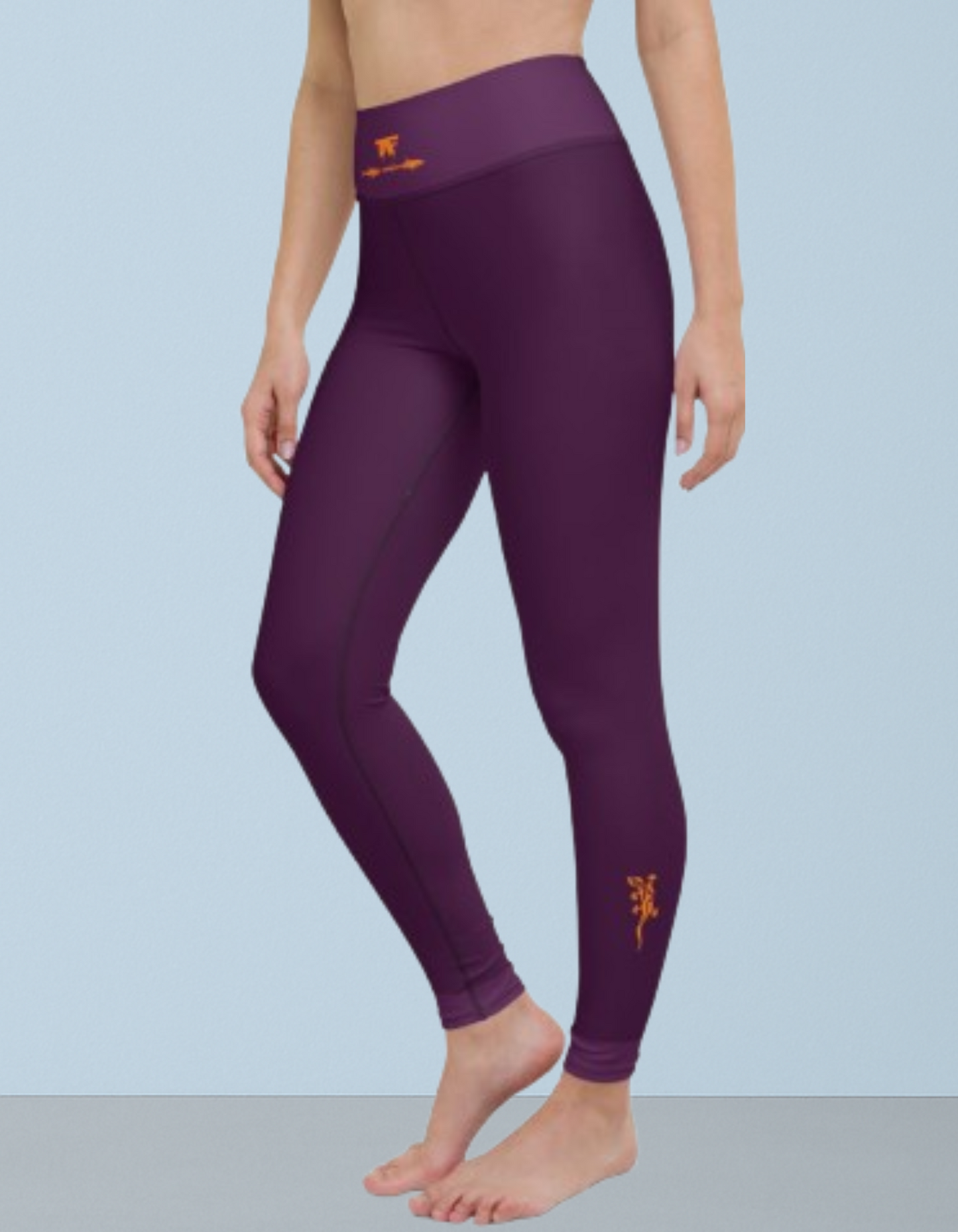 high Waisted Prune Burgundy Fashion Leggings | Limited Edition TheFamous Studio