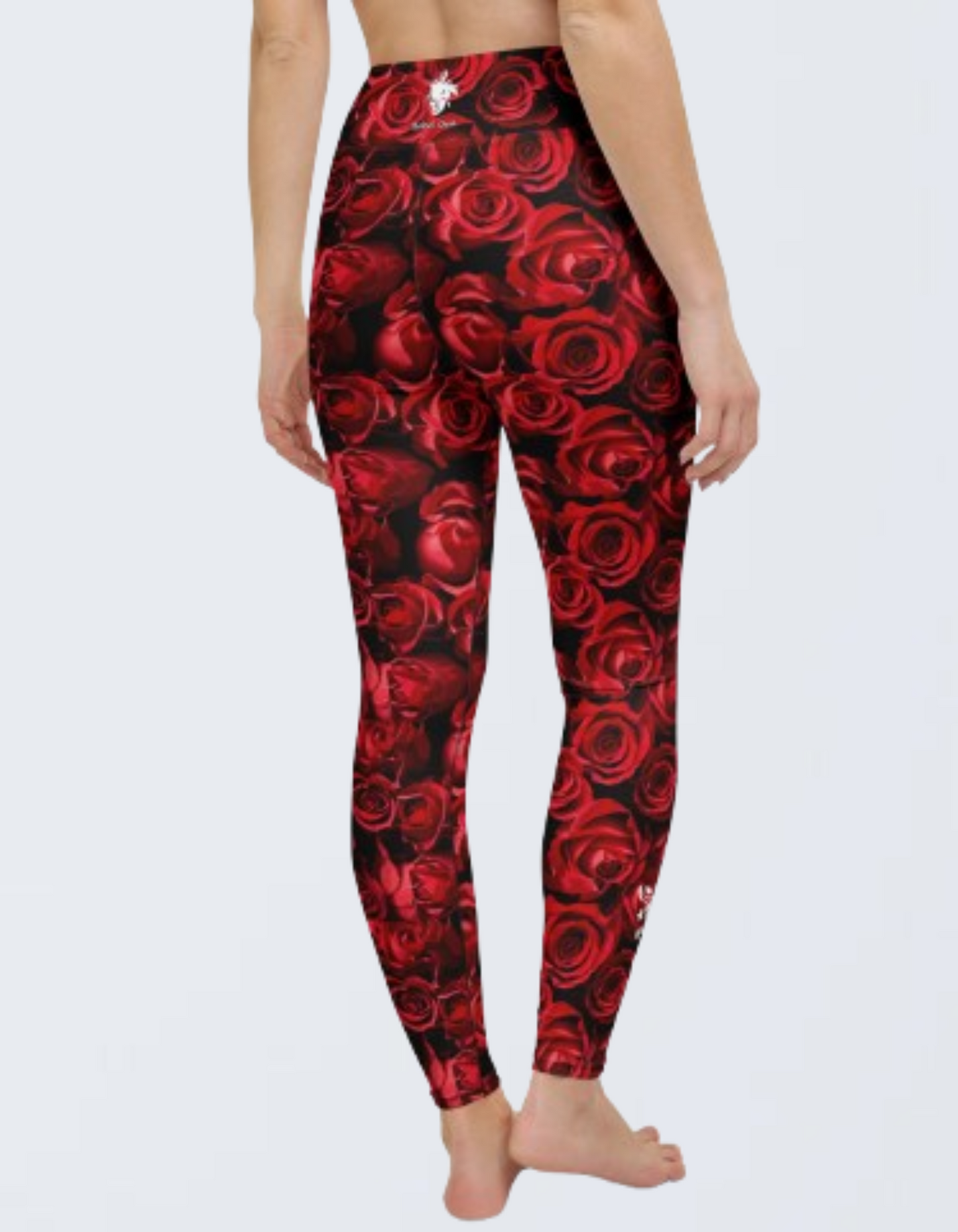 High waisted Leggings Red Roses | Limited Edition TheFamous Studio