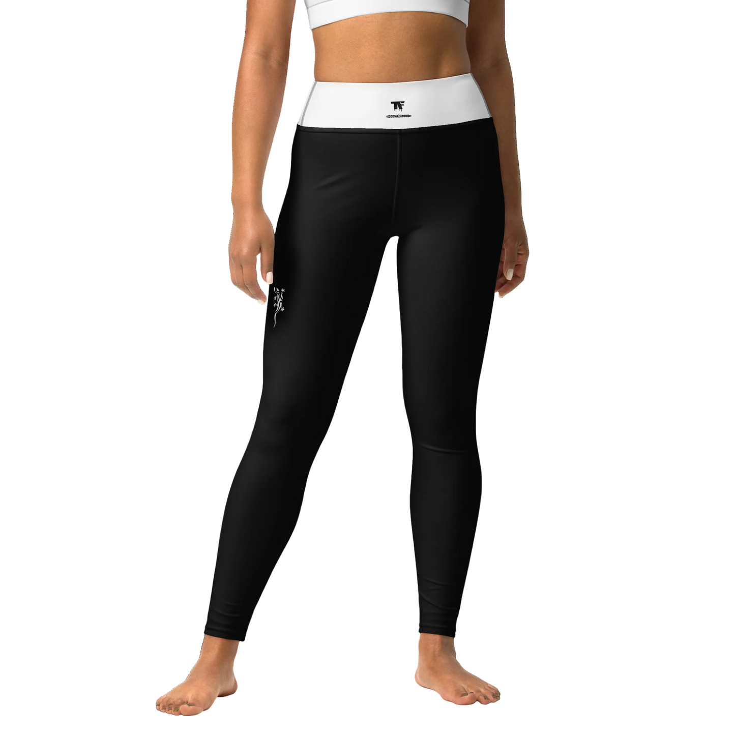 Athletic Chic High Waisted Black & White Leggings | Limited Edition TheFamous Studio