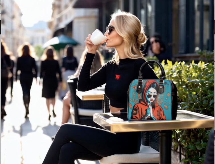 Designer Handbag The Black AKANE from the TheFamous Studio 'Streetwear' Series | Limited Edition