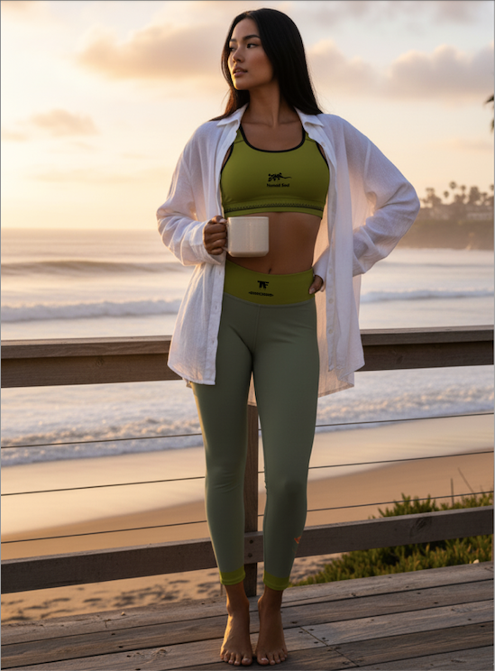 Sports Bra Nomad Khaki Garrigue | Limited Edition TheFamous Studio