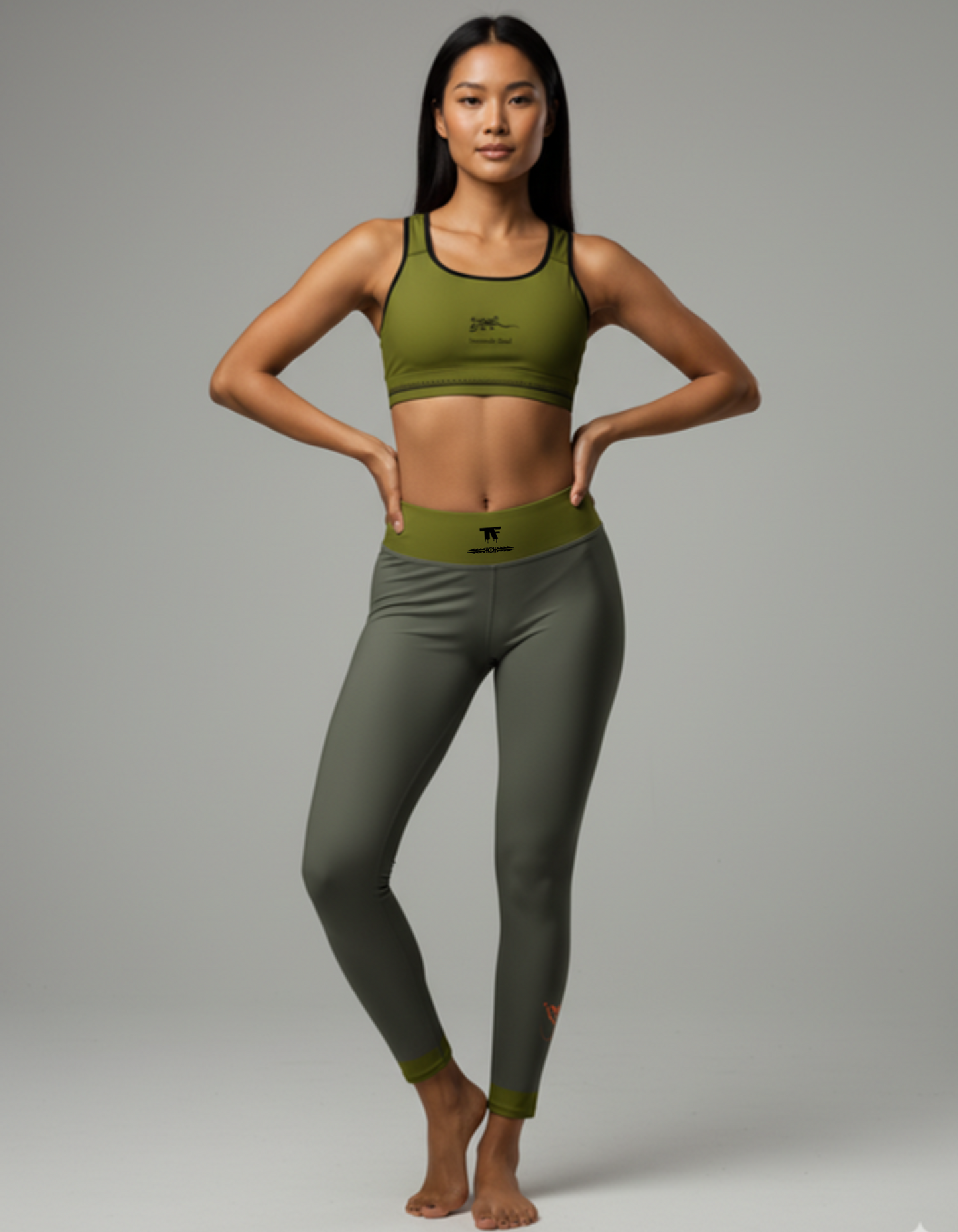 Sports Bra Nomad Khaki Garrigue | Limited Edition TheFamous Studio