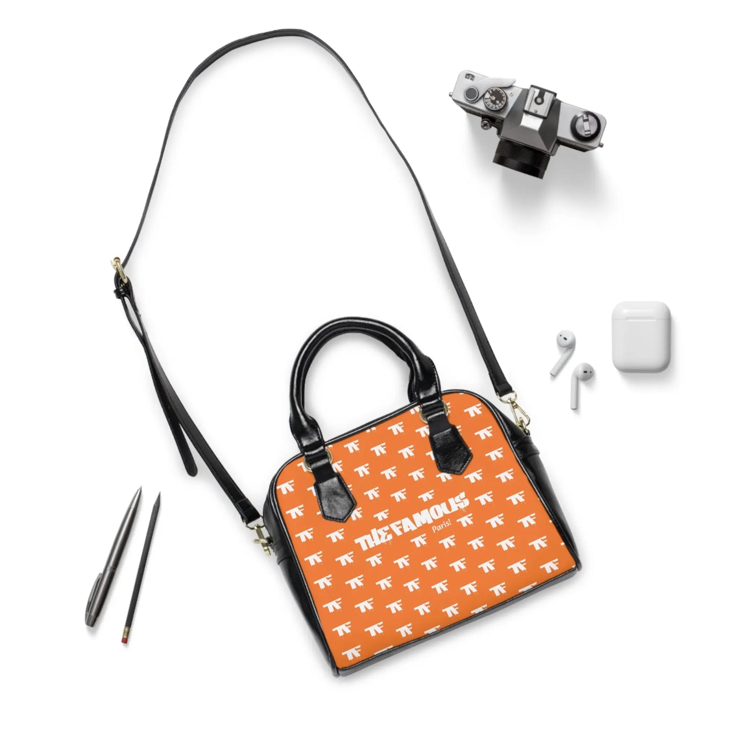 Designer Handbag The Orange LILOU from the TheFamous Studio 'Streetwear' Series | Limited Edition