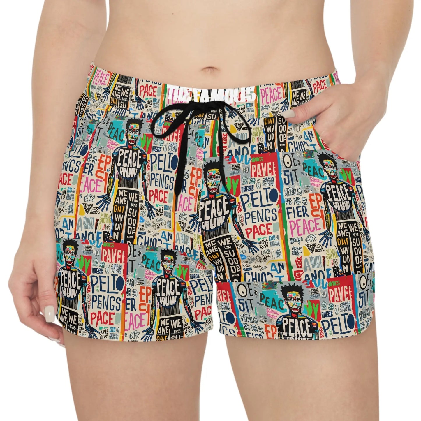 Activewear. Women classic short Street Art | Limited Edition from TheFamous activewear Studio