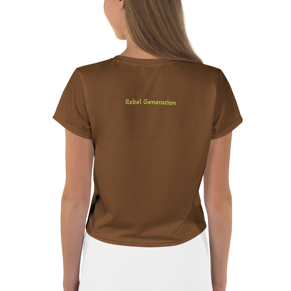 Crop Tee Mocha with Citronella TF Logo