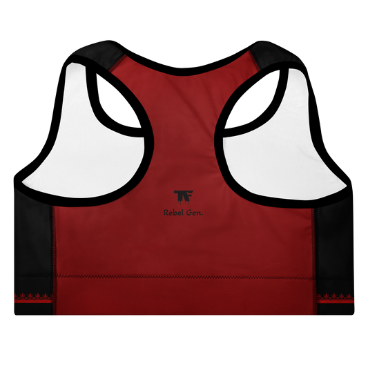 Sports Bra Nomad Black & Red | Limited Edition TheFamous Studio