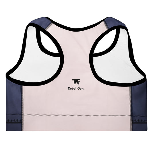 Activewear for women | Padded Sport Bra Dark Lavender & Pink with tattoos | Limited Edition (300P)