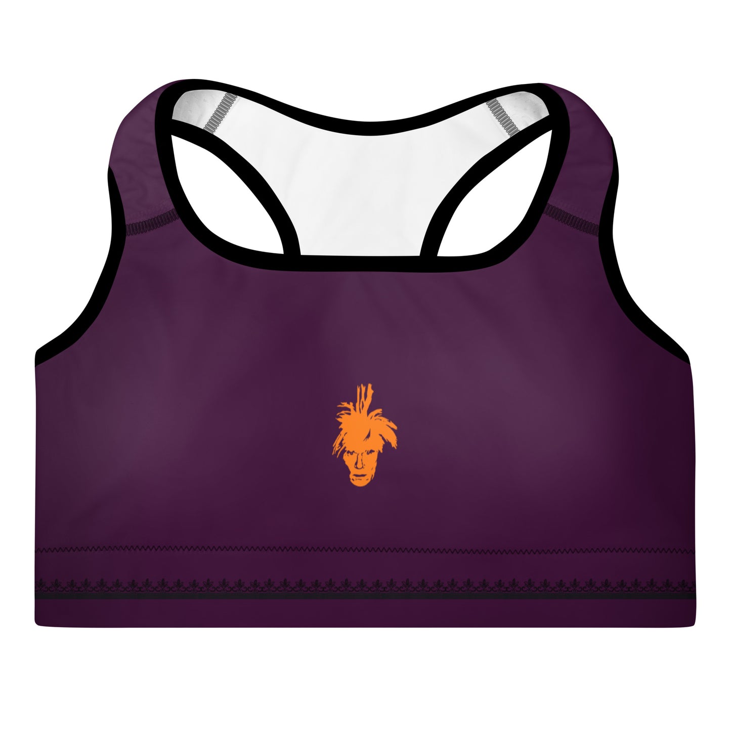 Activewear for women. Padded sport bra prune burgundy. TheFamous studio limited editions