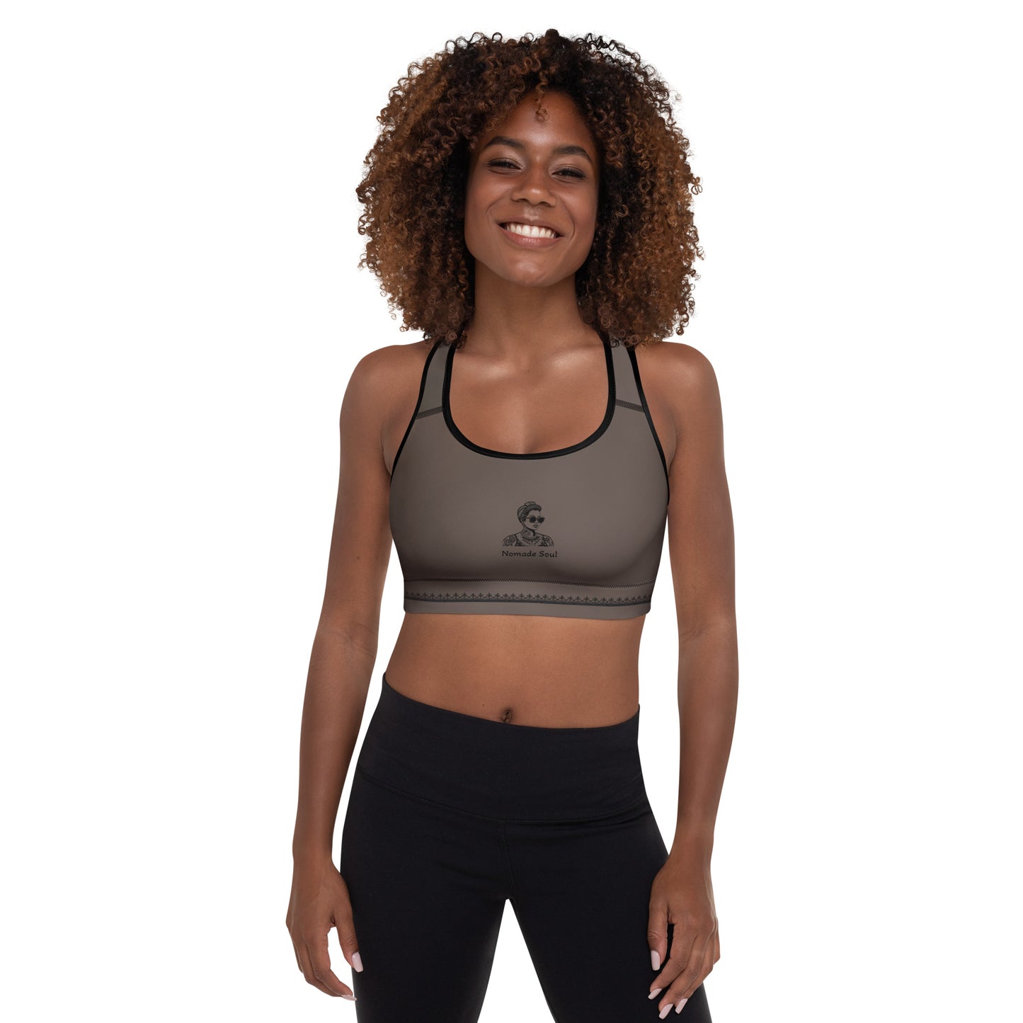Activewear for women. Superb padded Sport Bra Sand and Yellow . Activewear trend 2025.