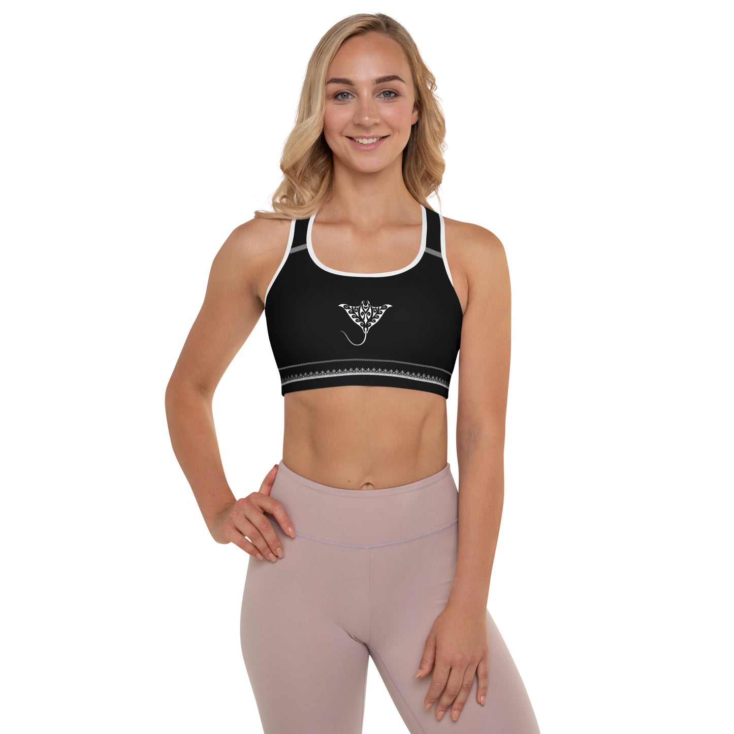 Activewear for women. Back padded sport bra Morocco design inspired