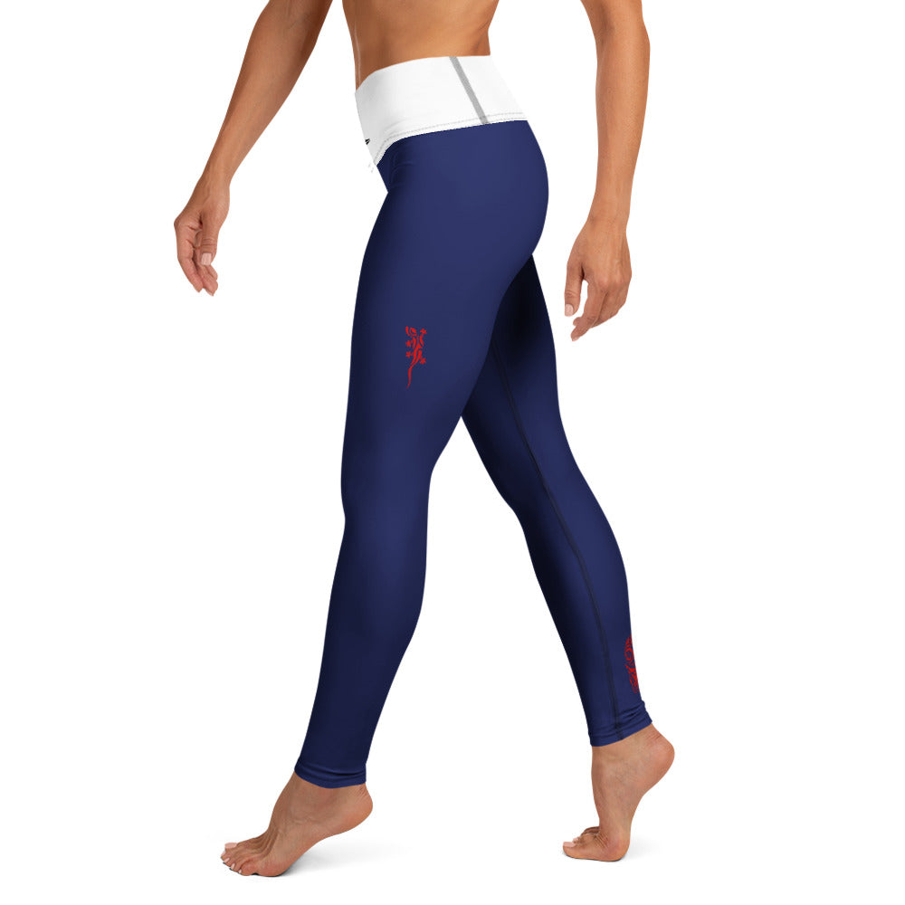 Yoga Leggings Outfit - French Indigo & White - Limited Edition TheFamous Studio