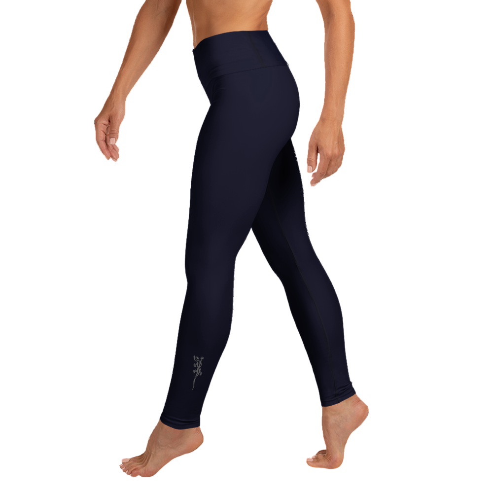 Activewear for women - Blue Denim Leggings with unique tattoos.