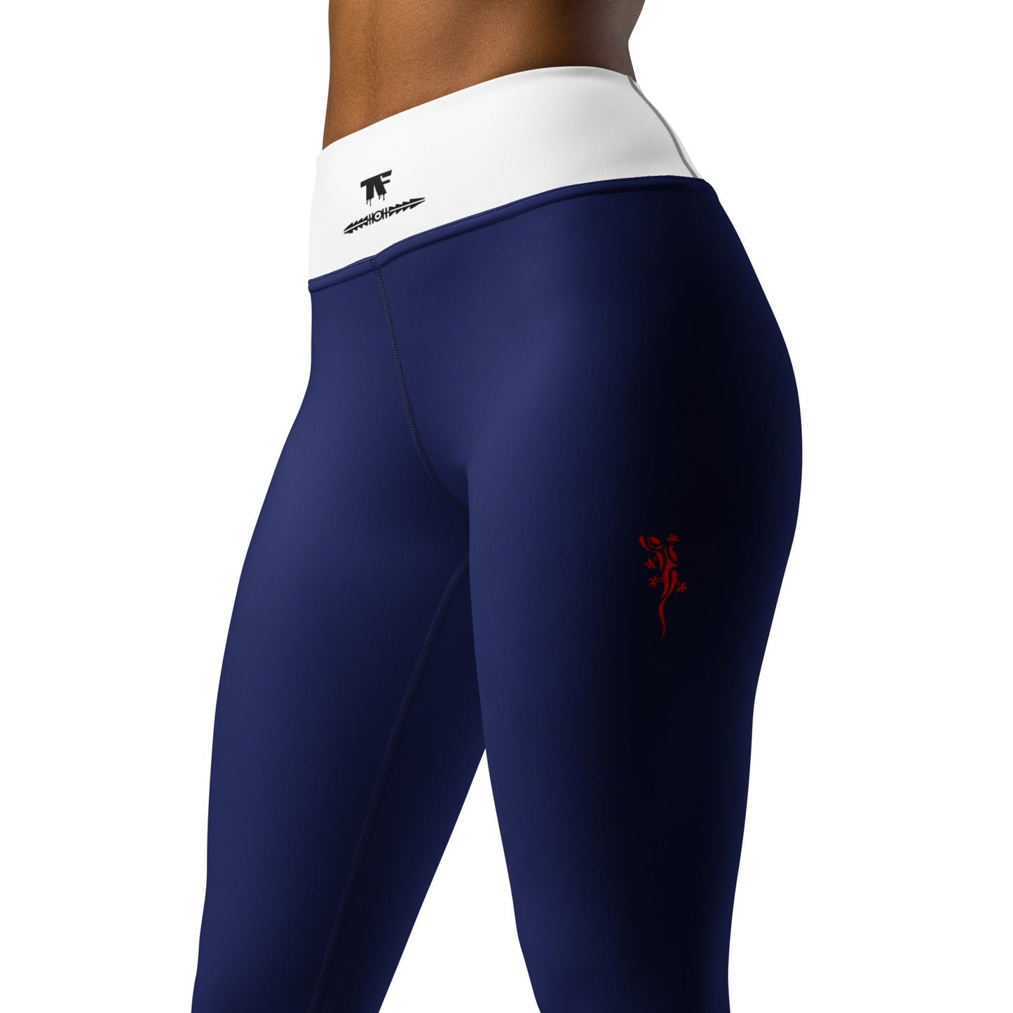 Yoga Leggings Outfit - French Indigo & White | Limited Edition TheFamous Studio