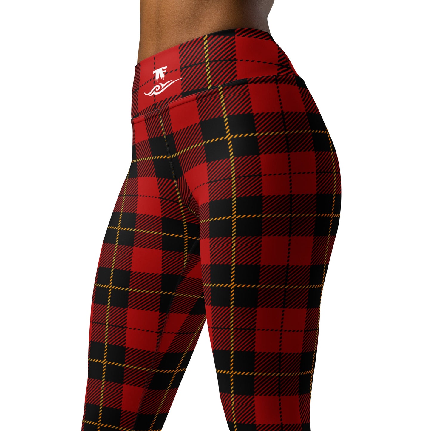 Fashion Leggings Street Series Red Plaid | Limited Edition TheFamous Studio