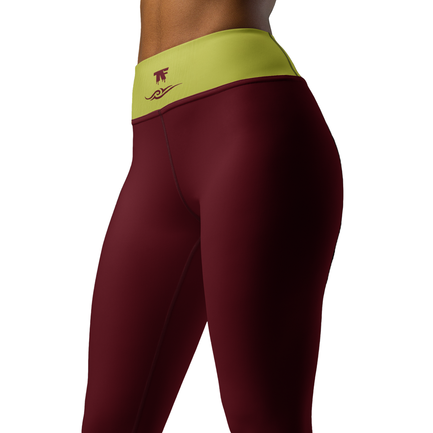 Surf Spirit Burgundy Anis Leggings | Limited Edition TheFamous Studio