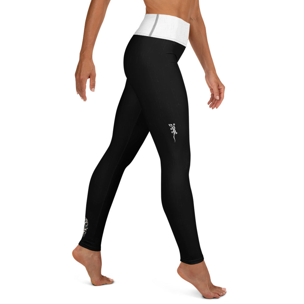 Limited edition luxury high-waisted leggings black and white from TheFamous Nomad series