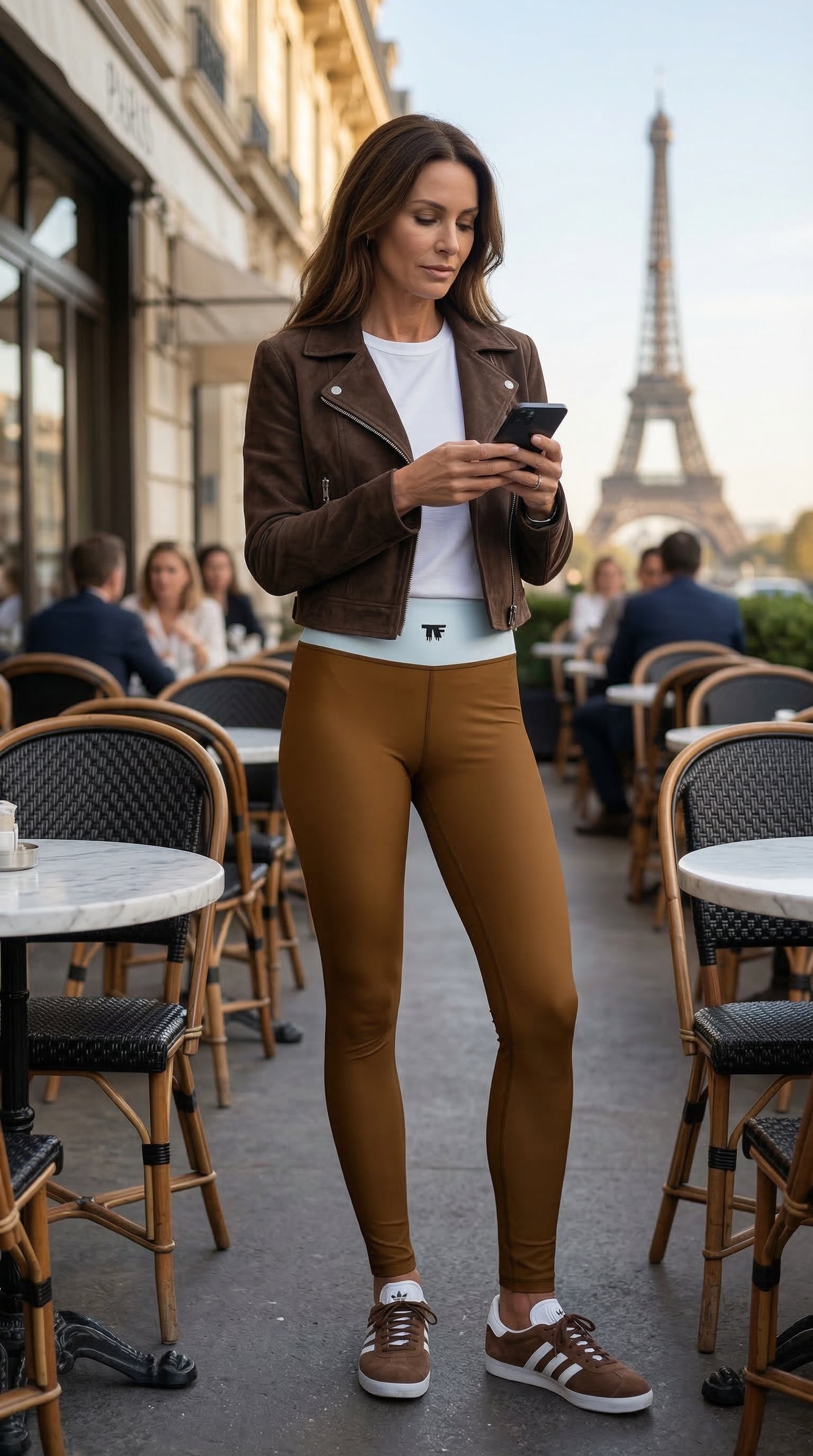 Activewear for women | Leggings brown & Blue Haze Studio 
