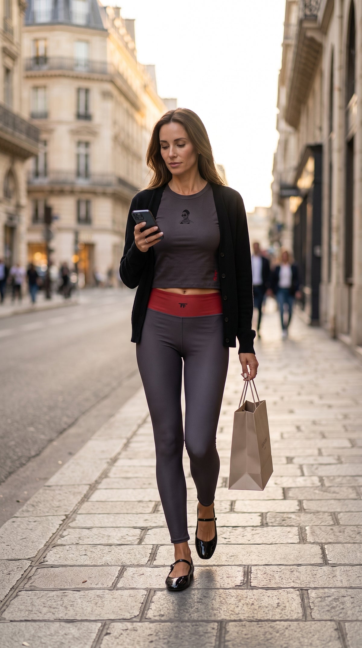 Crop tee Fig Burgundy & Red Cherry | Activewear for` woman to wear off the gym