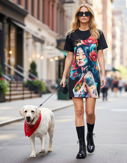 Streetwear designer Dress 'The Art of Tattoos' | Limited Edition TheFamous Studio