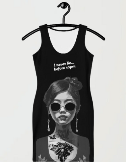 Designer Dress 'Never Lie Before 10 PM' | Limited Edition TheFamous Studio