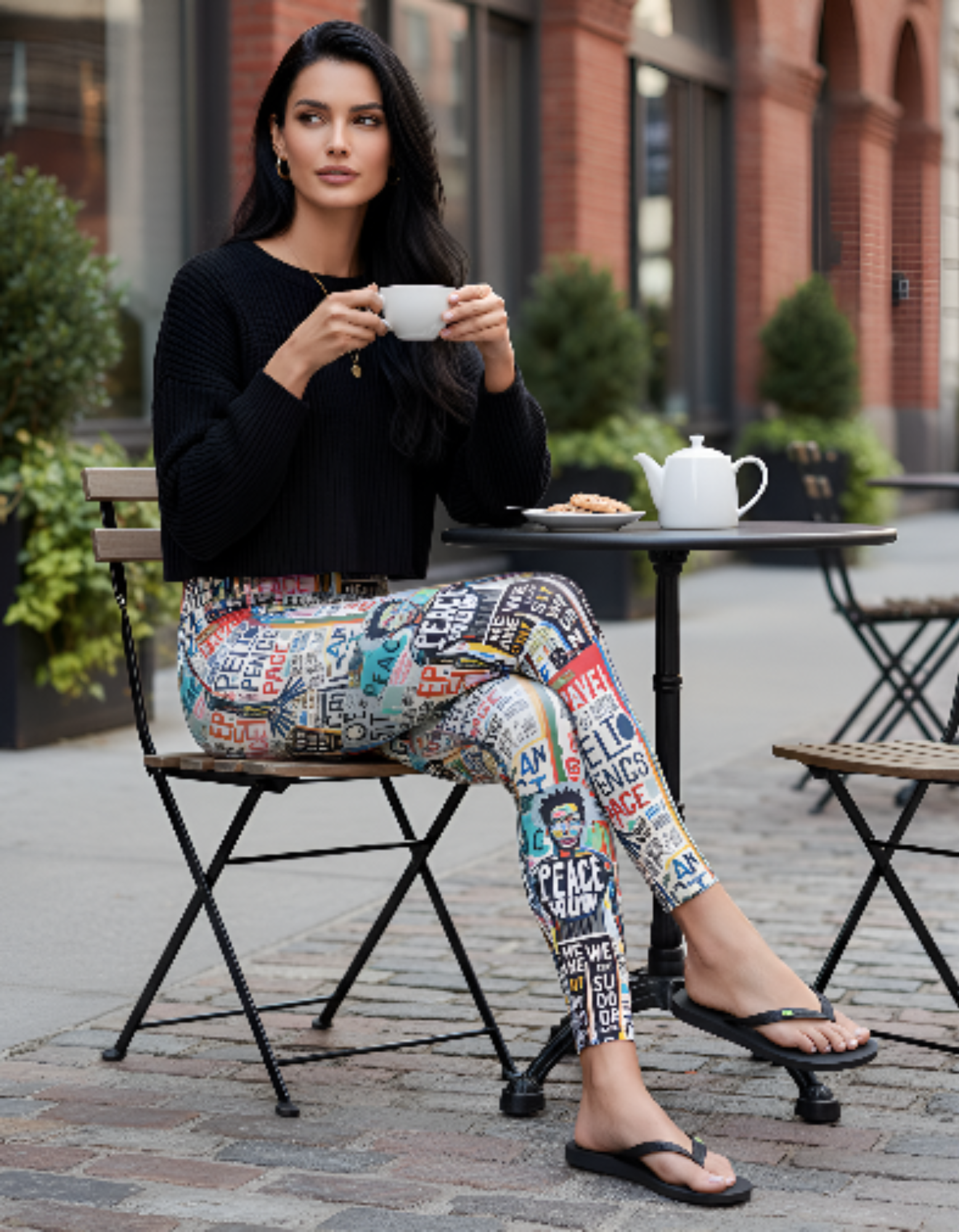 High Waisted Leggings Street Art | Limited Edition TheFamous Studio