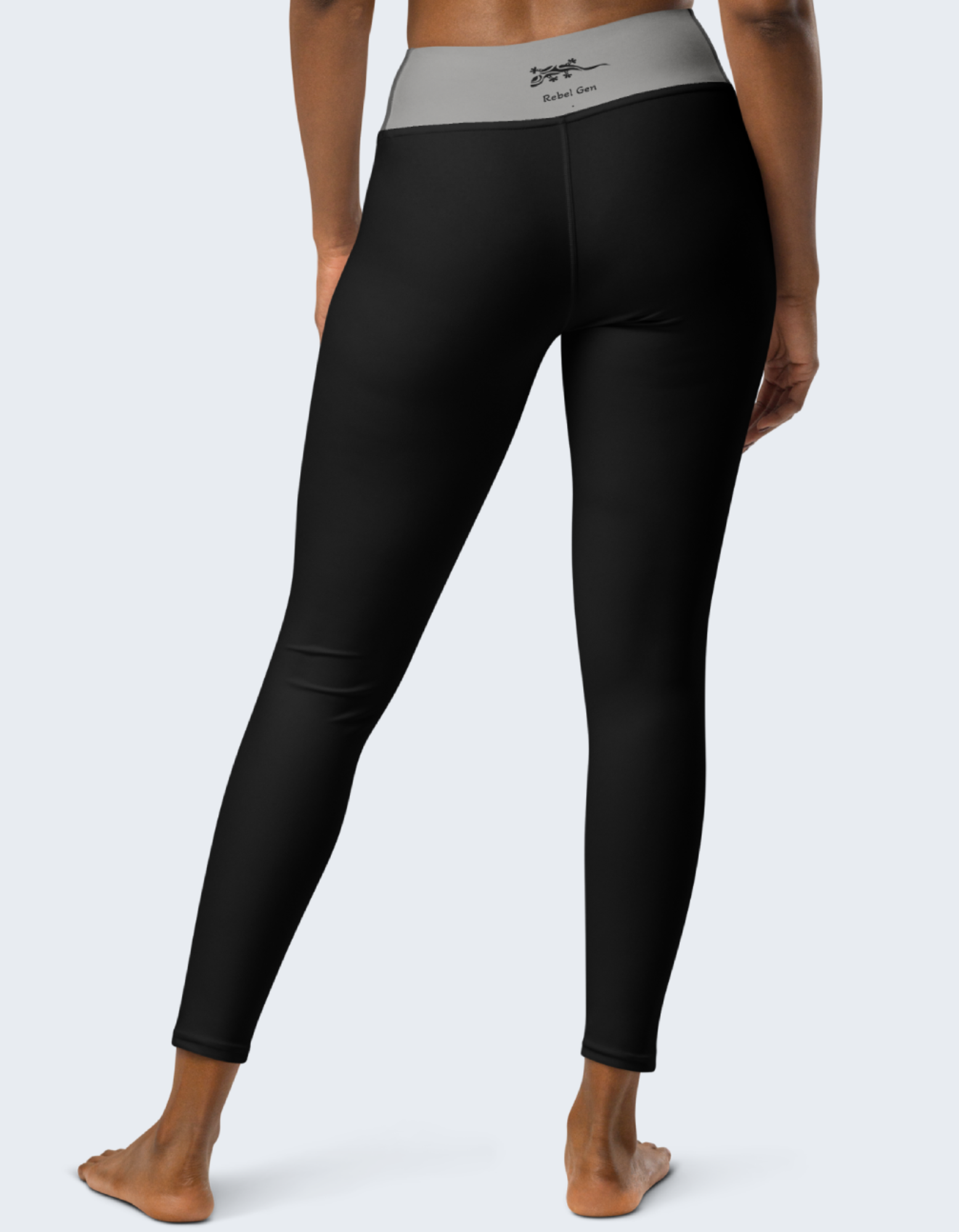Athletic Chic Leggings Black & Grey Taupe | Limited Edition TheFamous Studio