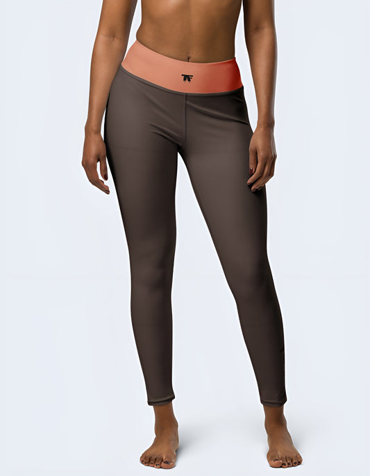 Athletic Chic Activewear for women | Leggings Brown & Melon 