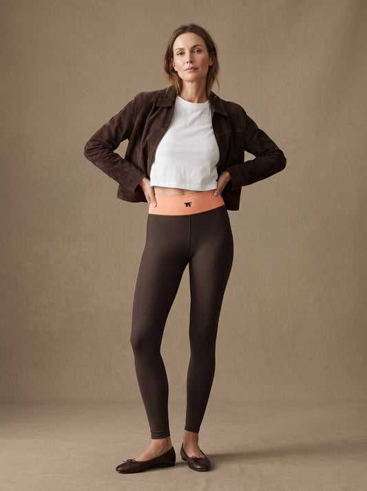Athletic chic Leggings Brown Roast & Melon | Limited Edition TheFamous Studio