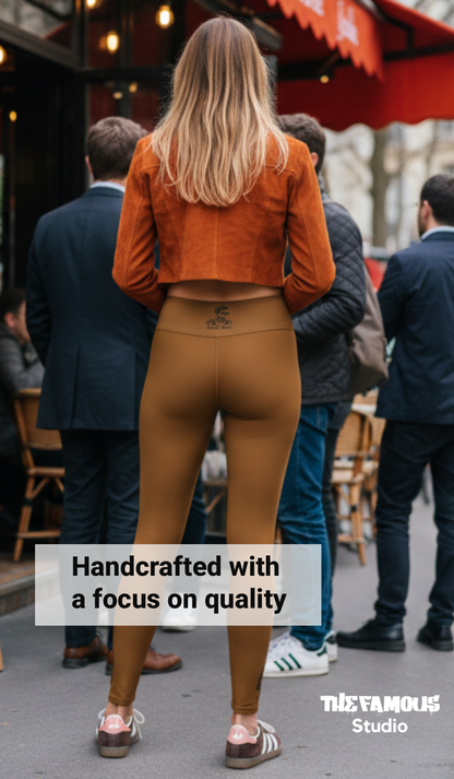 Athletic Chic Activewear for women | Camel Yoga leggings to wear beyond the gym | Limited edition TheFamous Studio
