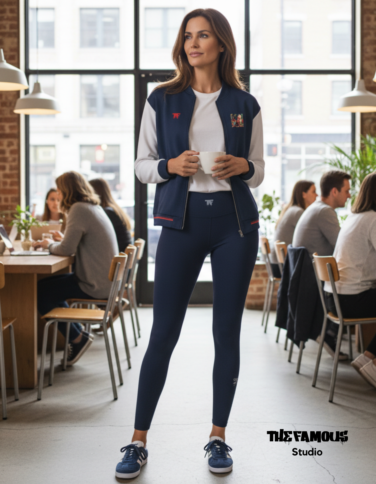 Activewear for women - Dark Blue Denim  High waisted Leggings 