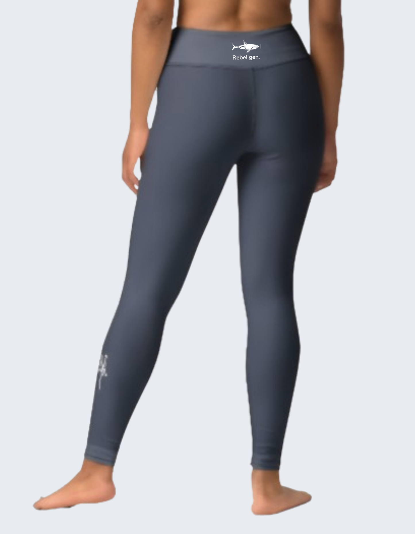 Activewear for women - Dark Grey Storm high waist Leggings with tattoos 
