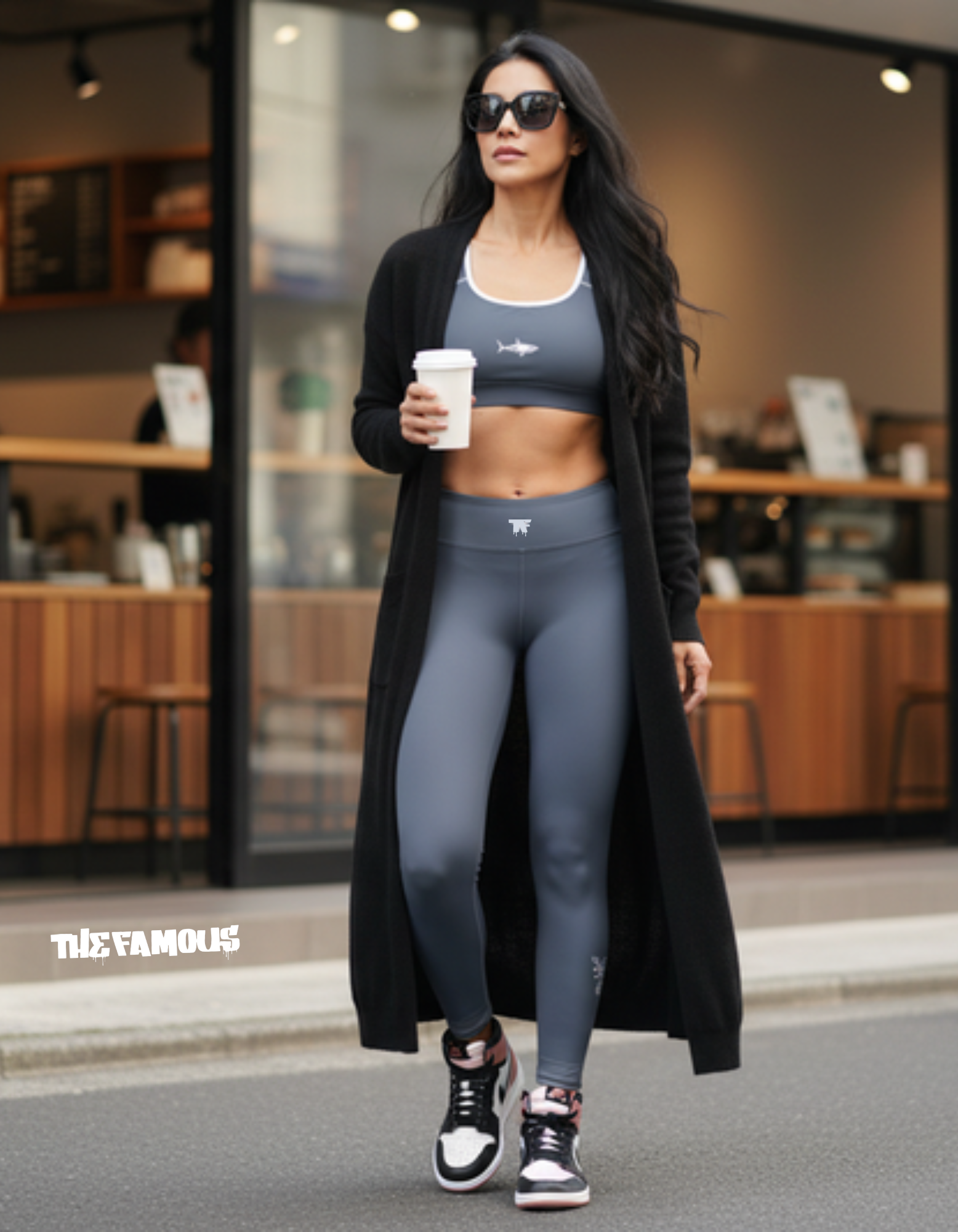 Athletic Chic for women -  Padded Sport Bra Grey Storm - part of the set 'Grey Storm' with the leggings 