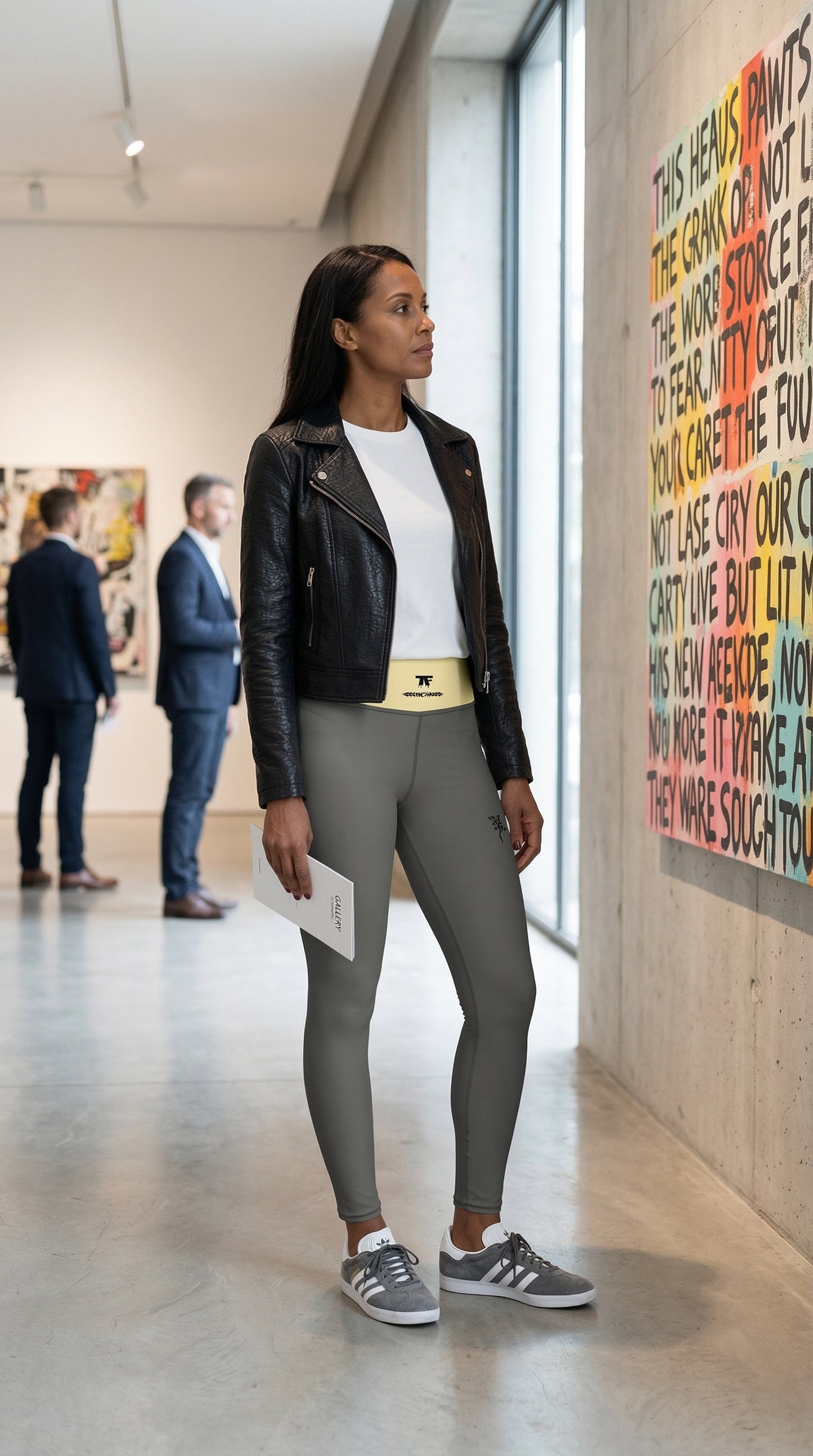 Casual Chic Activewear for women | Yoga Leggings Grey & Butter Yellow | Limited Edition TheFamous Studio