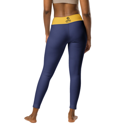 Sporty Chic Activewear for women | Yoga Leggings Indigo & Sun Yellow | Limited Edition TheFamous Studio