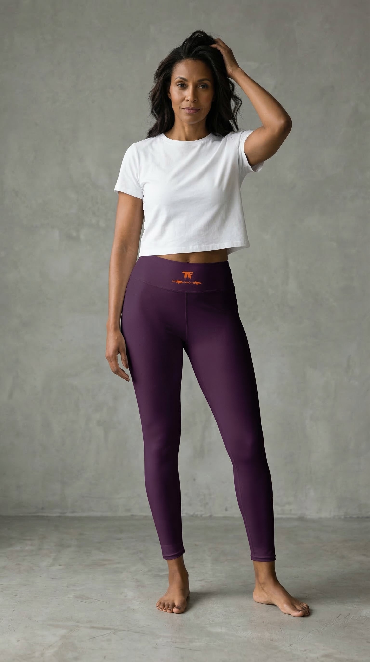 high Waisted Prune Burgundy Fashion Leggings | Limited Edition TheFamous Studio