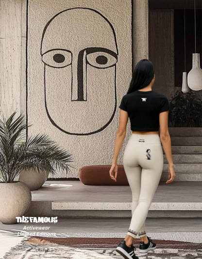Yoga Leggings Outfit - Tribal Sand with unique Tattoo | Limited Edition TheFamous Studio