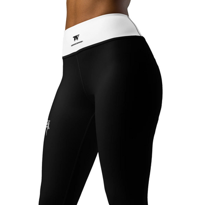 Athletic Chic High Waisted Black & White Leggings | Limited Edition TheFamous Studio