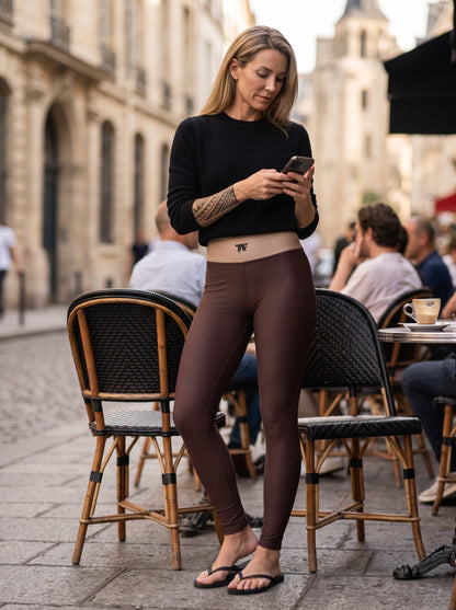 Casual Chic Activewear | Leggings Espresso & Latte