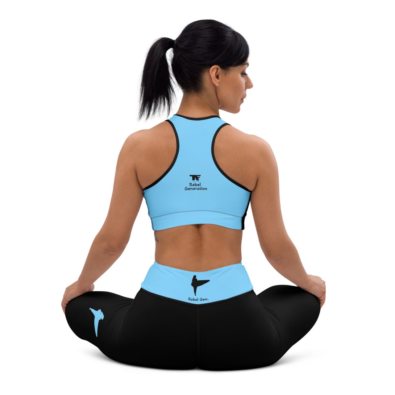 Surf Black & Turquoise Leggings | Limited Edition TheFamous Studio