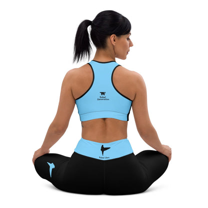 Surf Black & Turquoise Leggings | Limited Edition TheFamous Studio