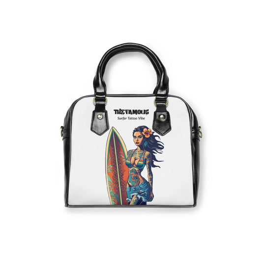 Designer Handbag White MOANA Surfer Tattoos Vibe - from The 'Streetwear' Series | TheFamous Studio Limited Edition 