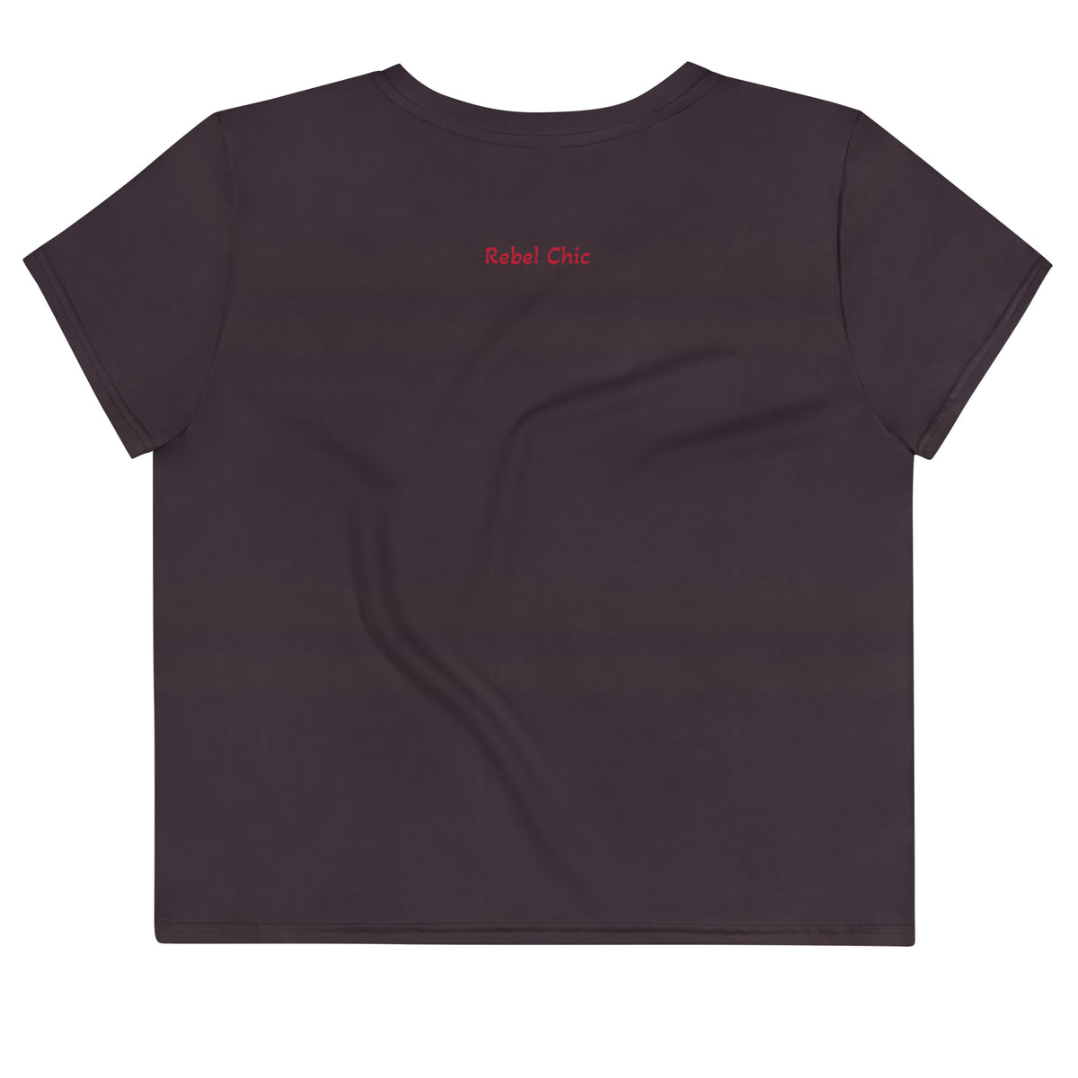 Crop tee Fig Burgundy & Red Cherry | Activewear for` woman to wear off the gym