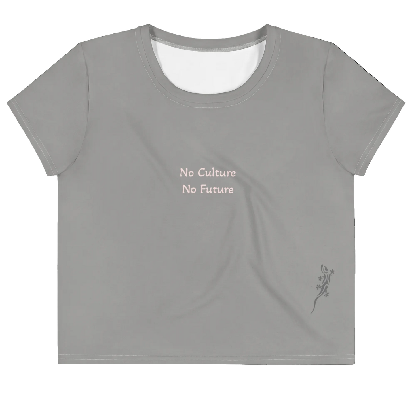 Activewear for Women | Grey & Pink Crop Tee